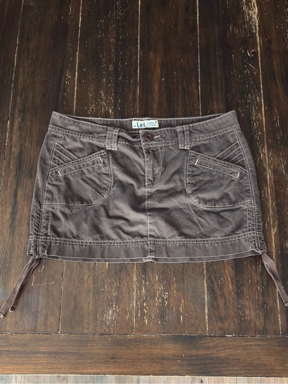 Y2K Vintage l.e.i. Low Rise Corduroy Mini Skirt Whimsigoth Fairy Fall Mcbling